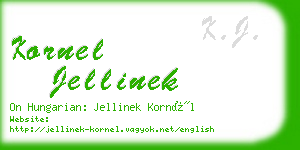 kornel jellinek business card